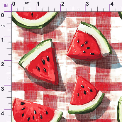 Summer Melon Slices Pattern 5 Minky Fabric