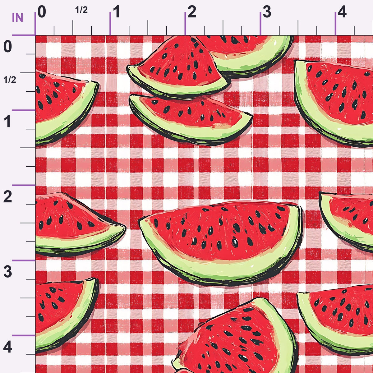 Summer Melon Slices Pattern 7 Minky Fabric