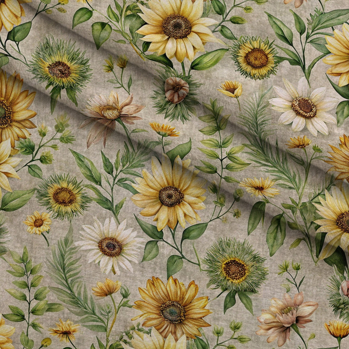 Sunflower Linen Pattern 5 Minky Fabric