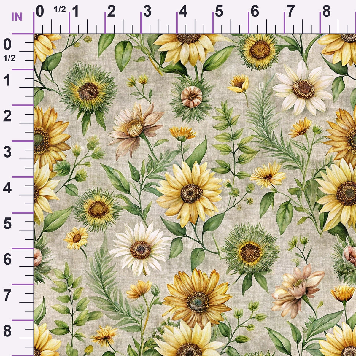 Sunflower Linen Pattern 5 Minky Fabric