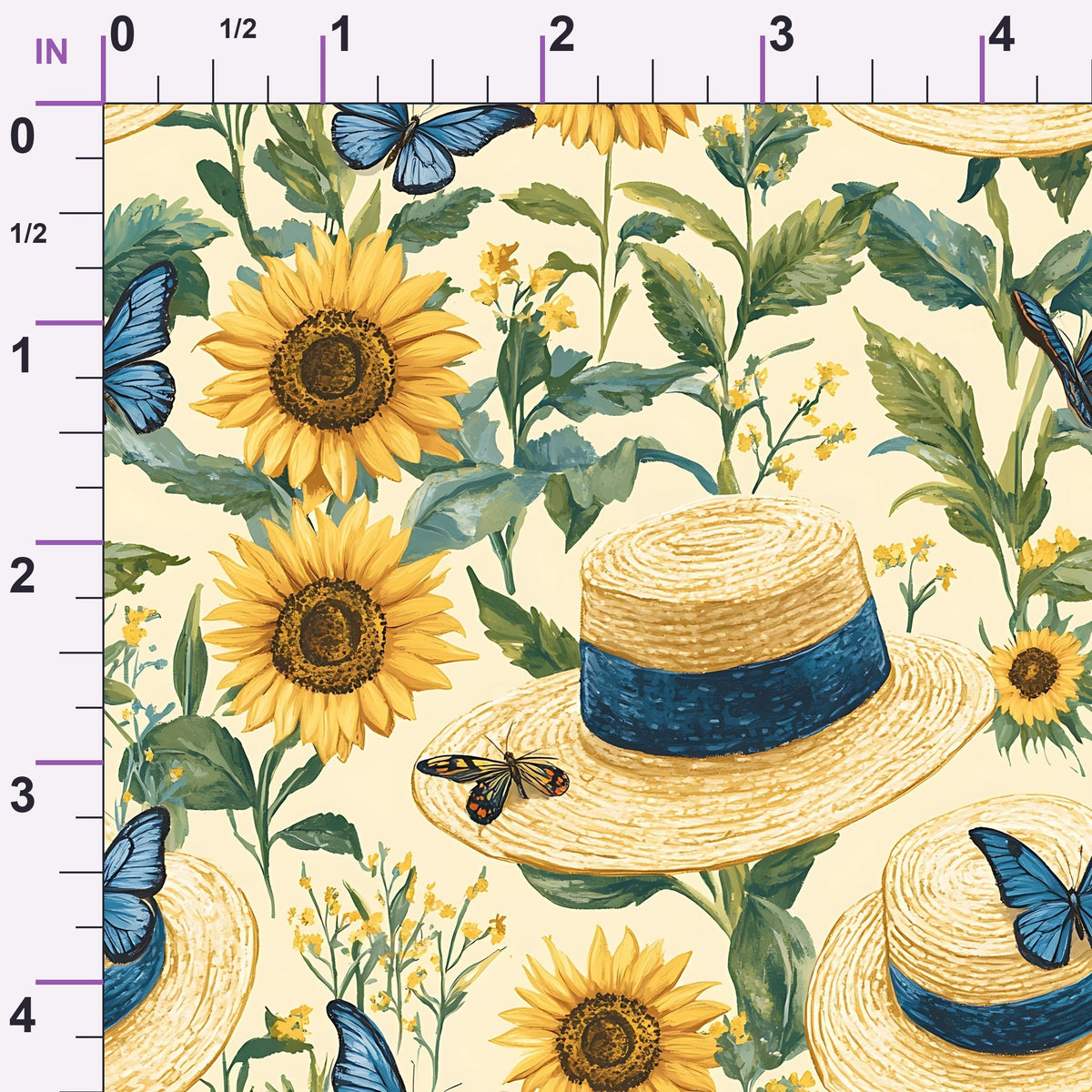 Sunflower Stroll Pattern 1 Minky Fabric