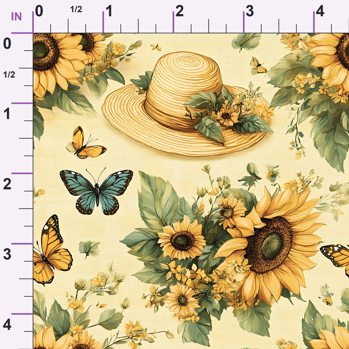 Sunflower Stroll Pattern 17 Minky Fabric