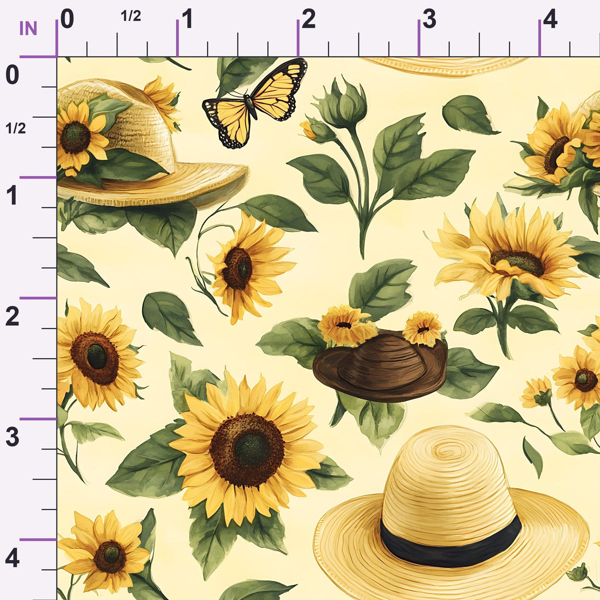 Sunflower Stroll Pattern 18 Minky Fabric