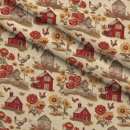 Sunflower Toile Pattern 1 Minky Fabric