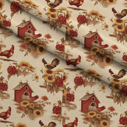 Sunflower Toile Pattern 12 Minky Fabric