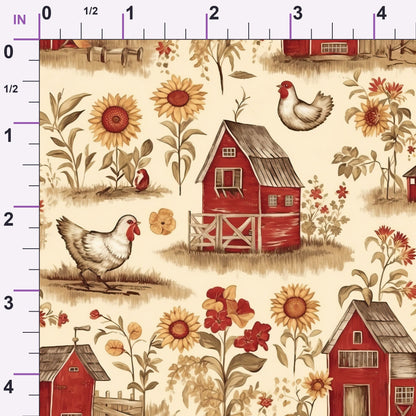 Sunflower Toile Pattern 2 Minky Fabric
