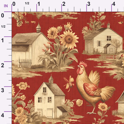 Sunflower Toile Pattern 3 Minky Fabric