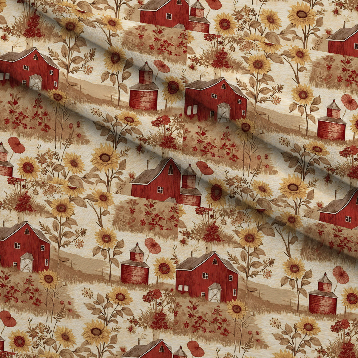 Sunflower Toile Pattern 5 Minky Fabric