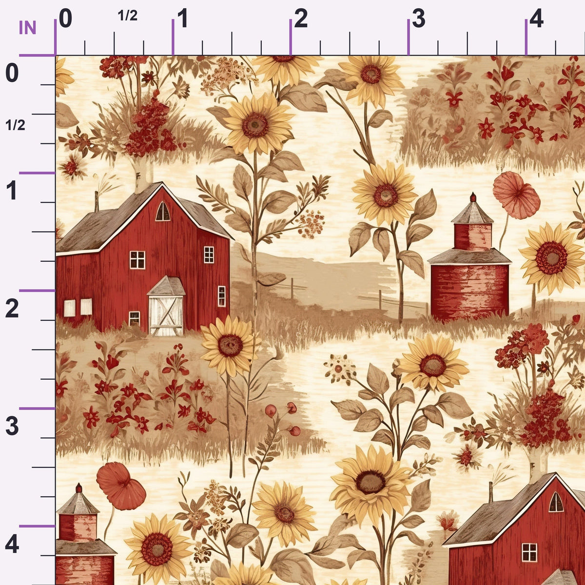 Sunflower Toile Pattern 5 Minky Fabric