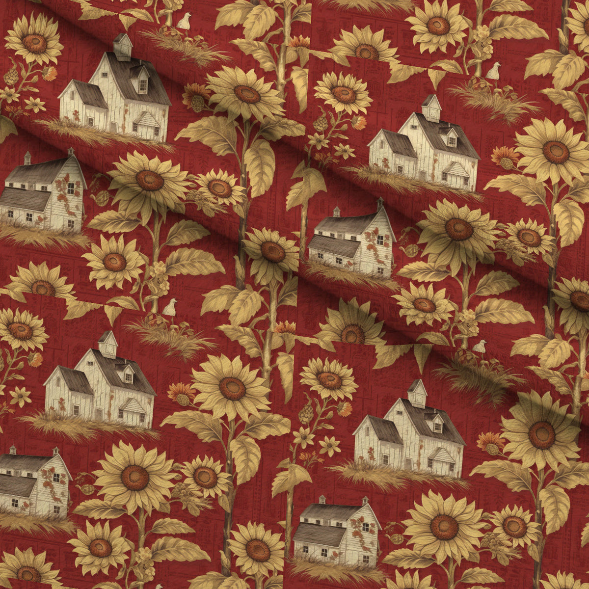 Sunflower Toile Pattern 7 Minky Fabric