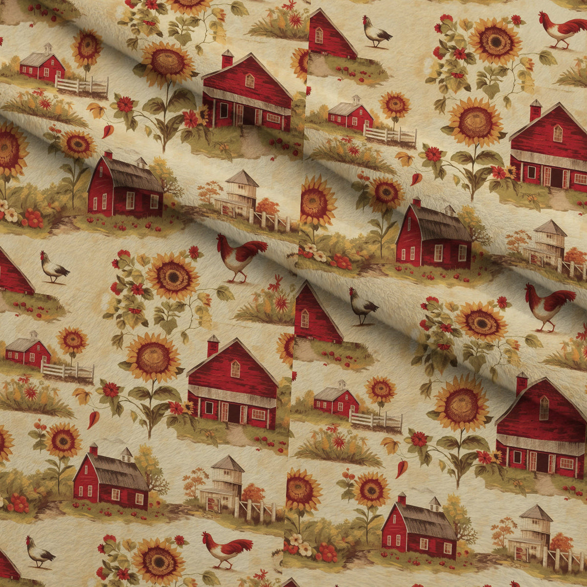 Sunflower Toile Pattern 8 Minky Fabric