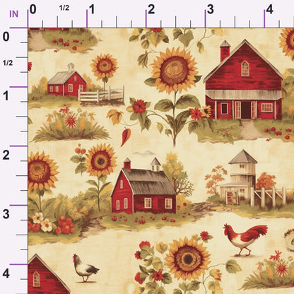 Sunflower Toile Pattern 8 Minky Fabric