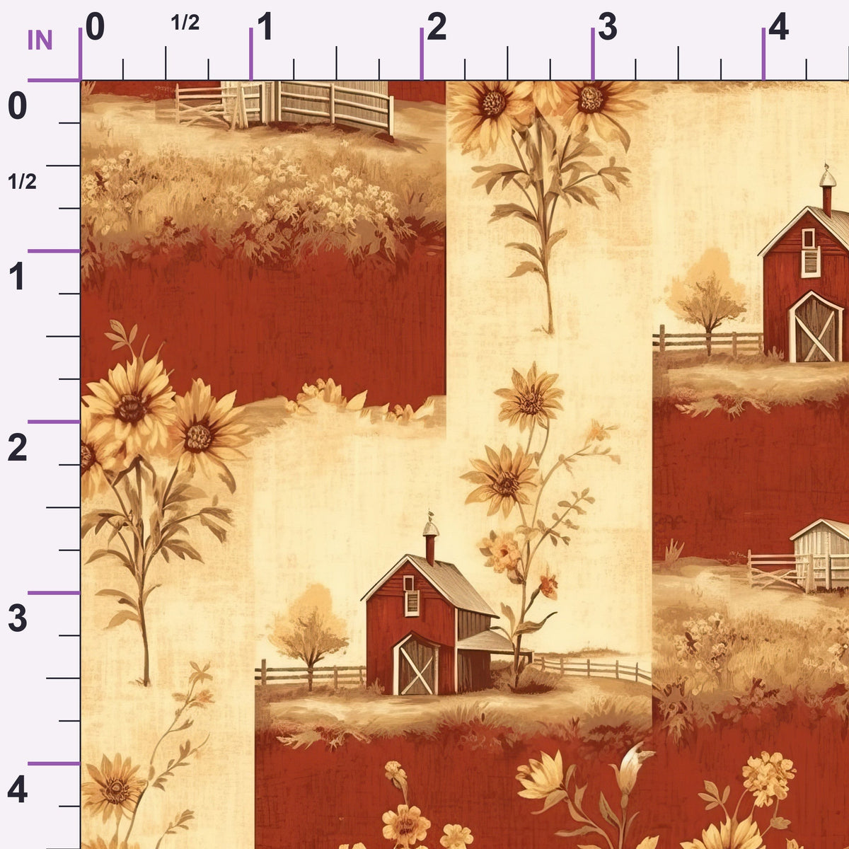 Sunflower Toile Pattern 9 Minky Fabric