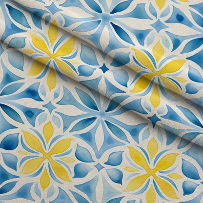 Sunlit Azulejo Pattern 31 Minky Fabric