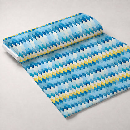 Sunlit Azulejo Pattern 32 Minky Fabric