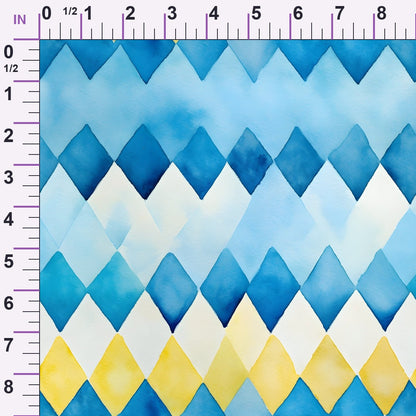 Sunlit Azulejo Pattern 32 Minky Fabric