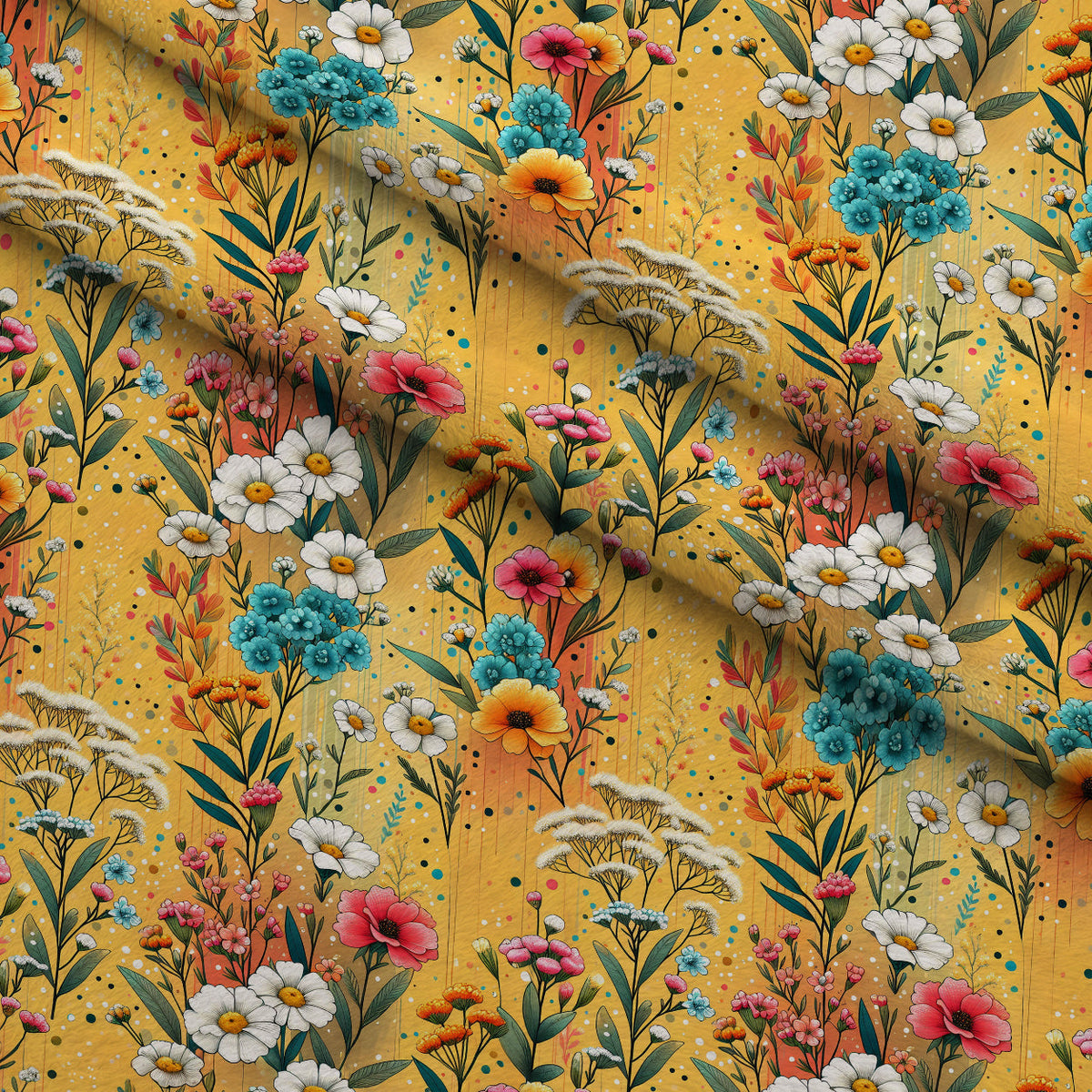 Sunlit Wildflowers Pattern 11 Minky Fabric