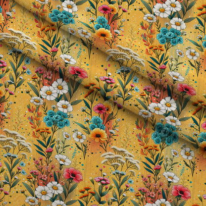 Sunlit Wildflowers Pattern 11 Minky Fabric