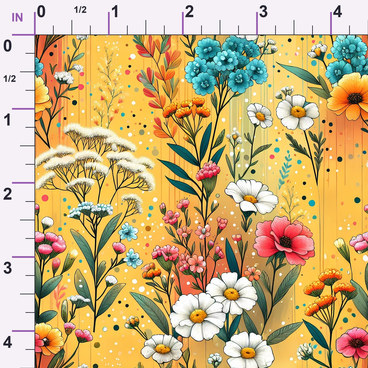 Sunlit Wildflowers Pattern 11 Minky Fabric