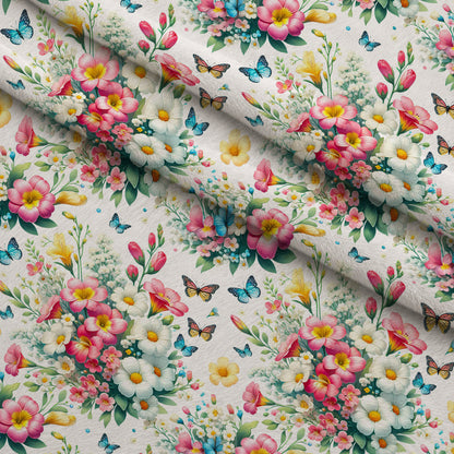 Sunlit Wildflowers Pattern 2 Minky Fabric