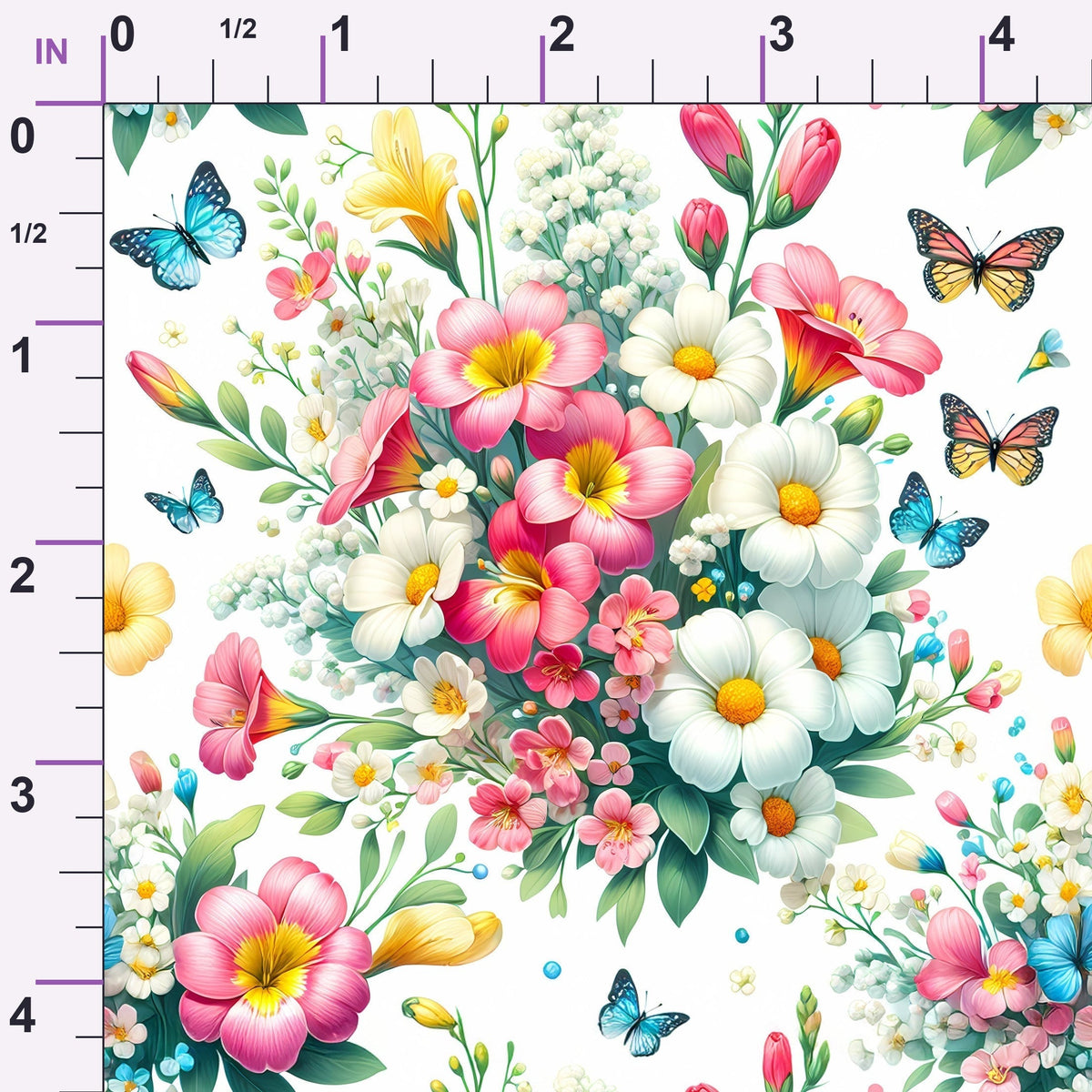 Sunlit Wildflowers Pattern 2 Minky Fabric