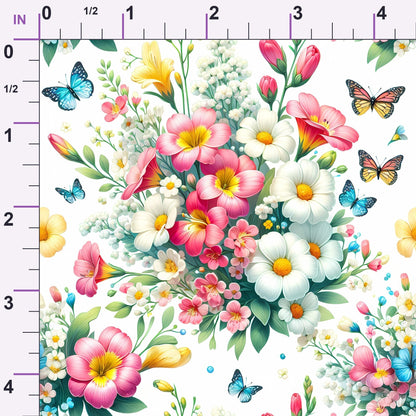 Sunlit Wildflowers Pattern 2 Minky Fabric