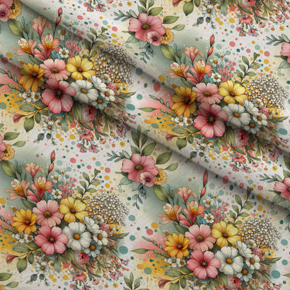 Sunlit Wildflowers Pattern 3 Minky Fabric