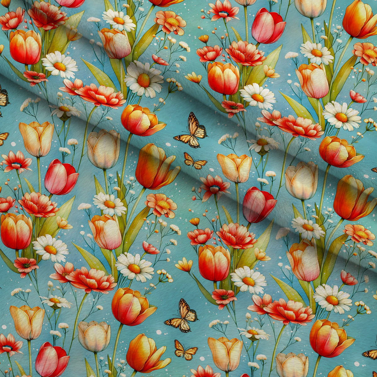 Sunlit Wildflowers Pattern 6 Minky Fabric