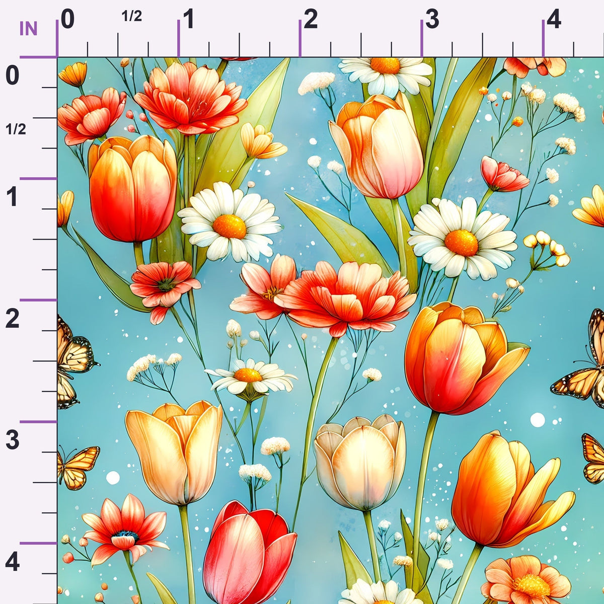 Sunlit Wildflowers Pattern 6 Minky Fabric