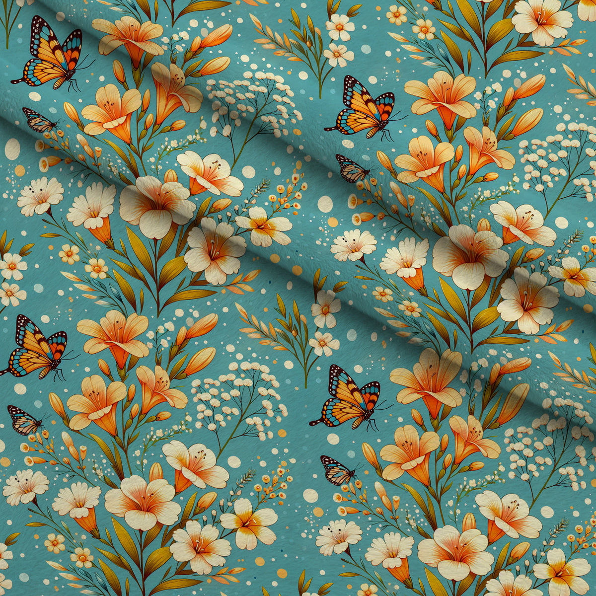 Sunlit Wildflowers Pattern 8 Minky Fabric