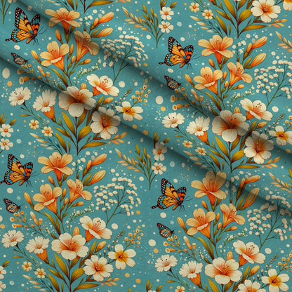 Sunlit Wildflowers Pattern 8 Minky Fabric
