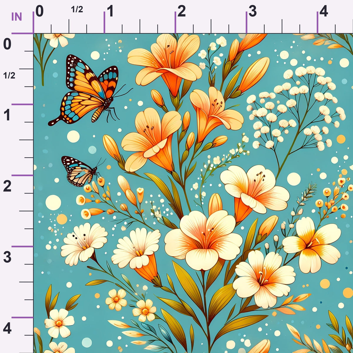 Sunlit Wildflowers Pattern 8 Minky Fabric