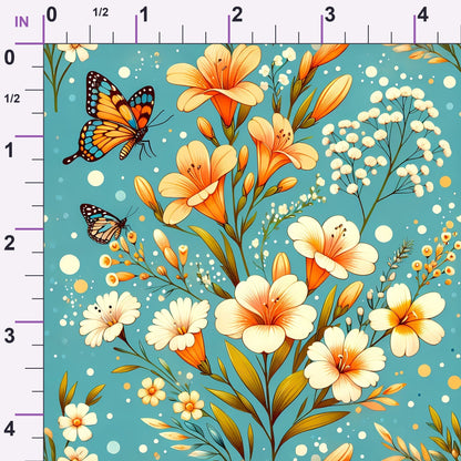Sunlit Wildflowers Pattern 8 Minky Fabric