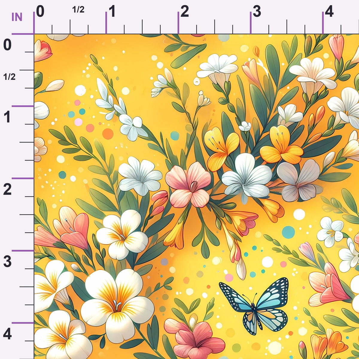Sunlit Wildflowers Pattern 9 Minky Fabric