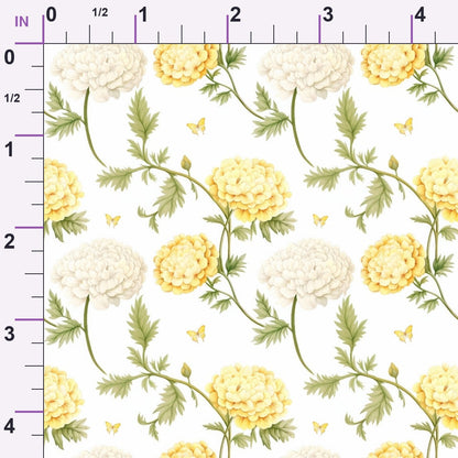 Sunlit Yarrow Pattern 1 Minky Fabric