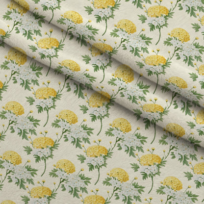 Sunlit Yarrow Pattern 3 Minky Fabric