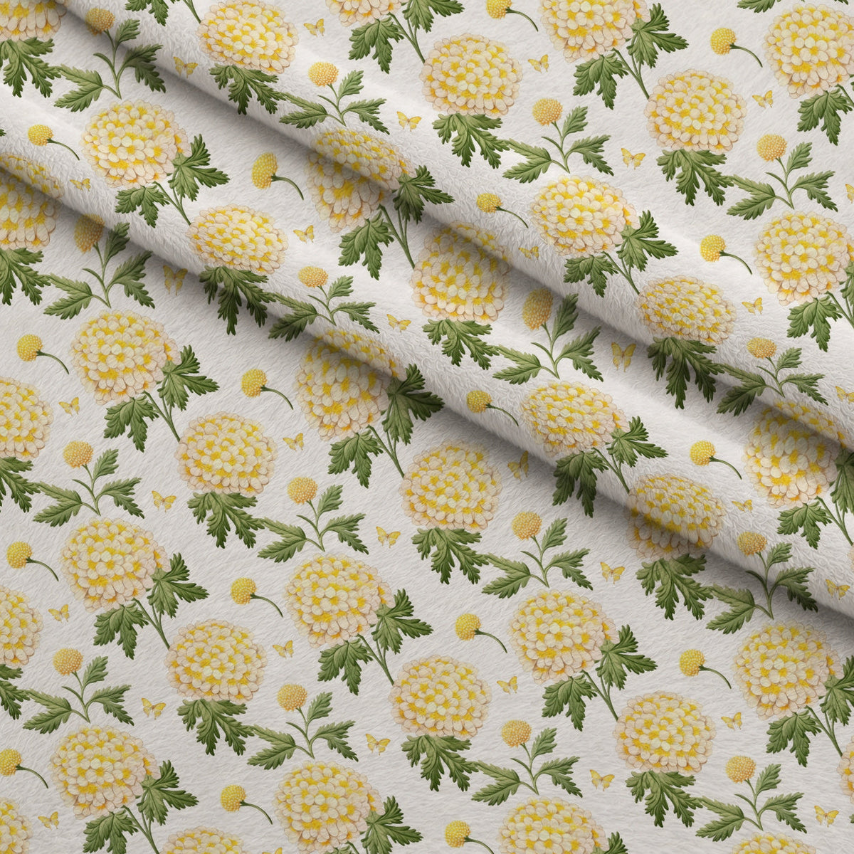 Sunlit Yarrow Pattern 4 Minky Fabric