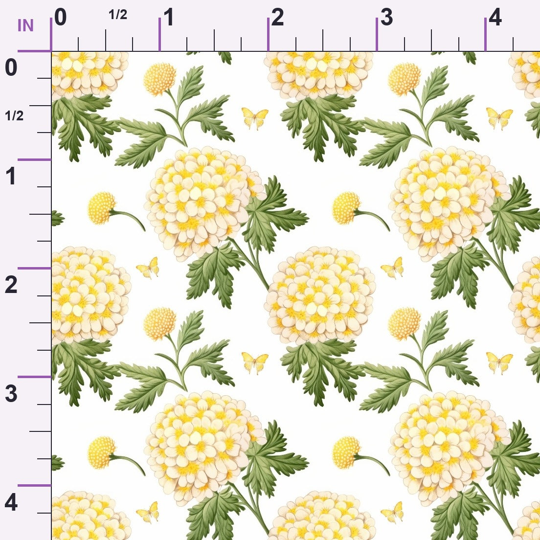 Sunlit Yarrow Pattern 4 Minky Fabric