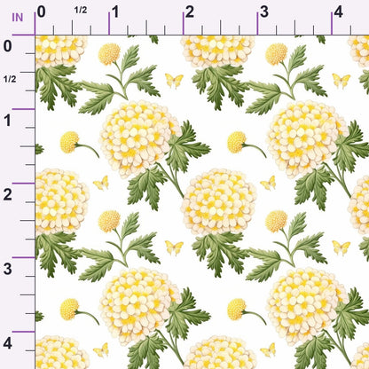 Sunlit Yarrow Pattern 4 Minky Fabric