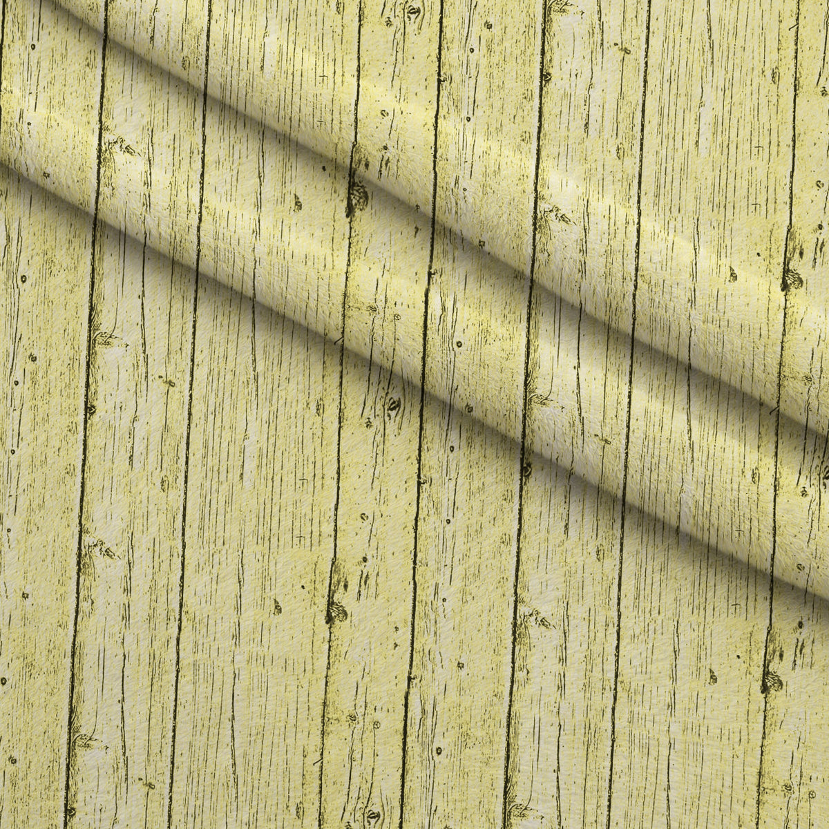 Sunny Yellow Planks Pattern 100 Minky Fabric