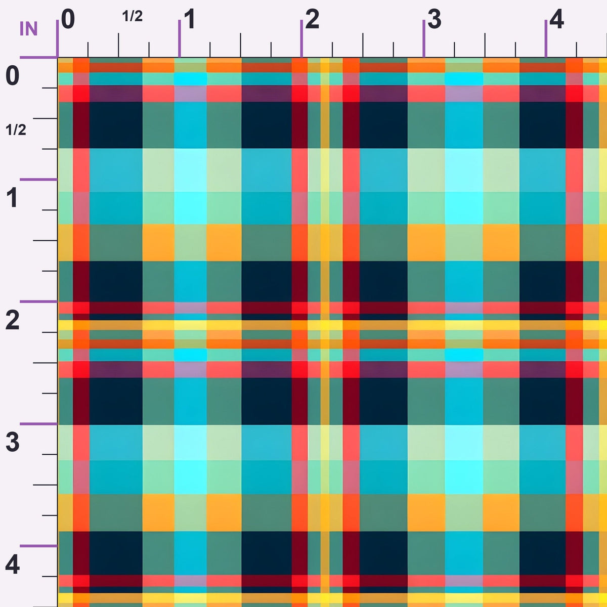 Sunset Tartan Pattern 10 Minky Fabric