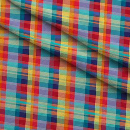 Sunset Tartan Pattern 11 Minky Fabric