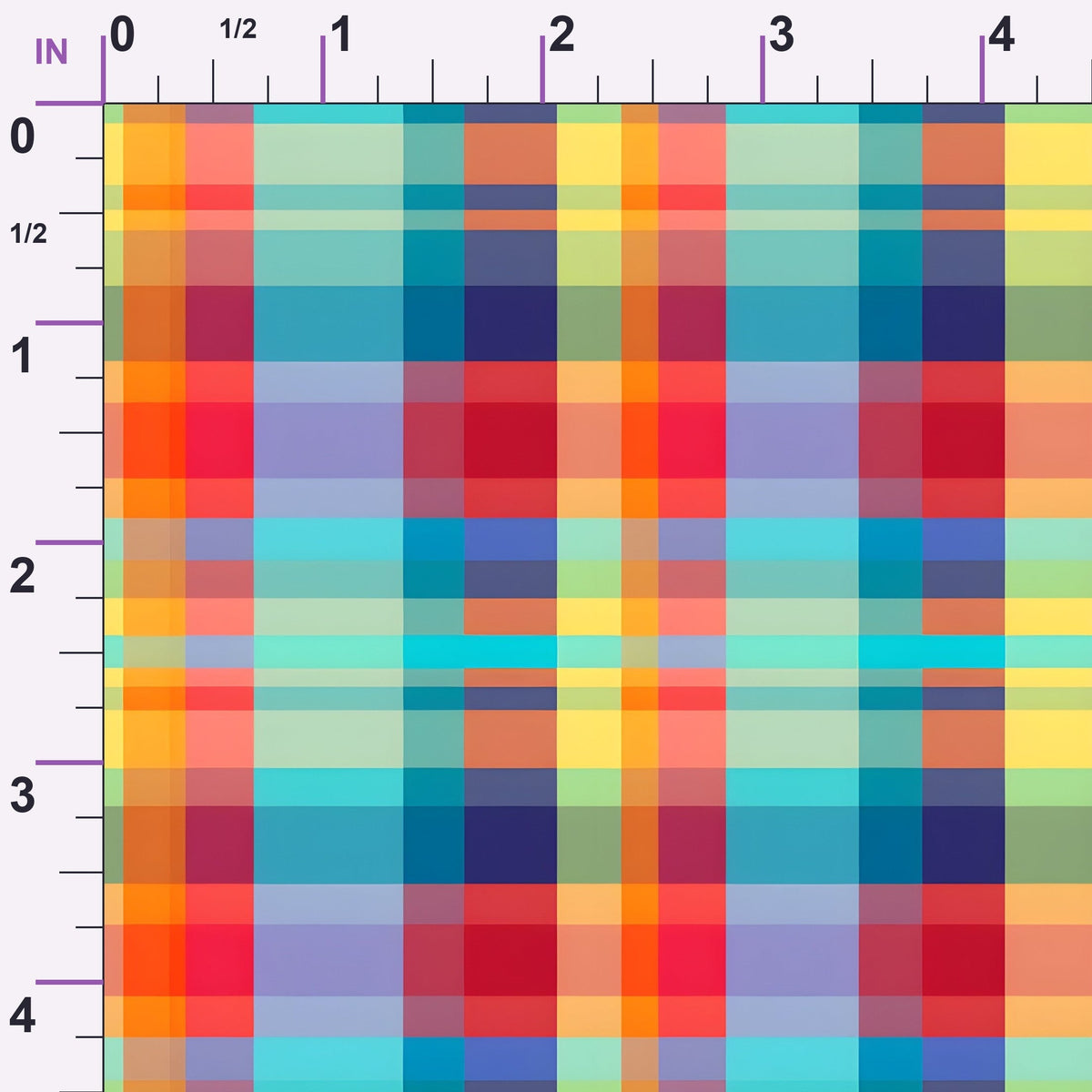 Sunset Tartan Pattern 11 Minky Fabric