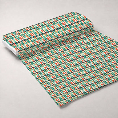 Sunset Tartan Pattern 12 Minky Fabric