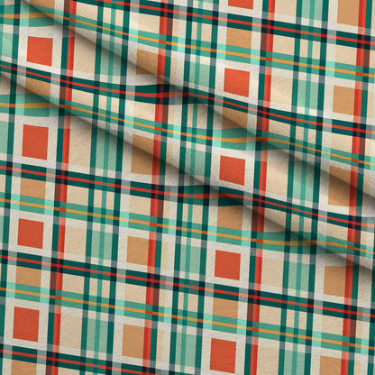Sunset Tartan Pattern 12 Minky Fabric