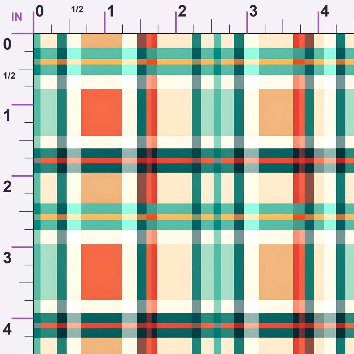 Sunset Tartan Pattern 12 Minky Fabric