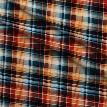 Sunset Tartan Pattern 2 Minky Fabric