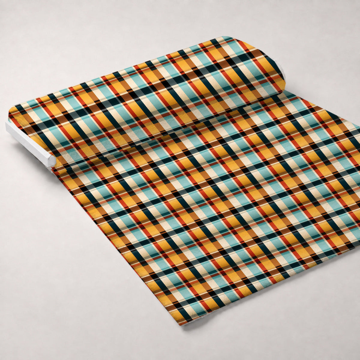 Sunset Tartan Pattern 3 Minky Fabric