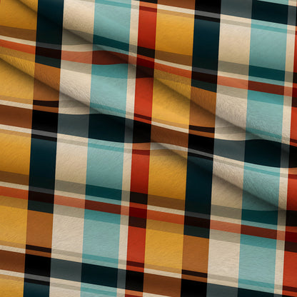 Sunset Tartan Pattern 3 Minky Fabric