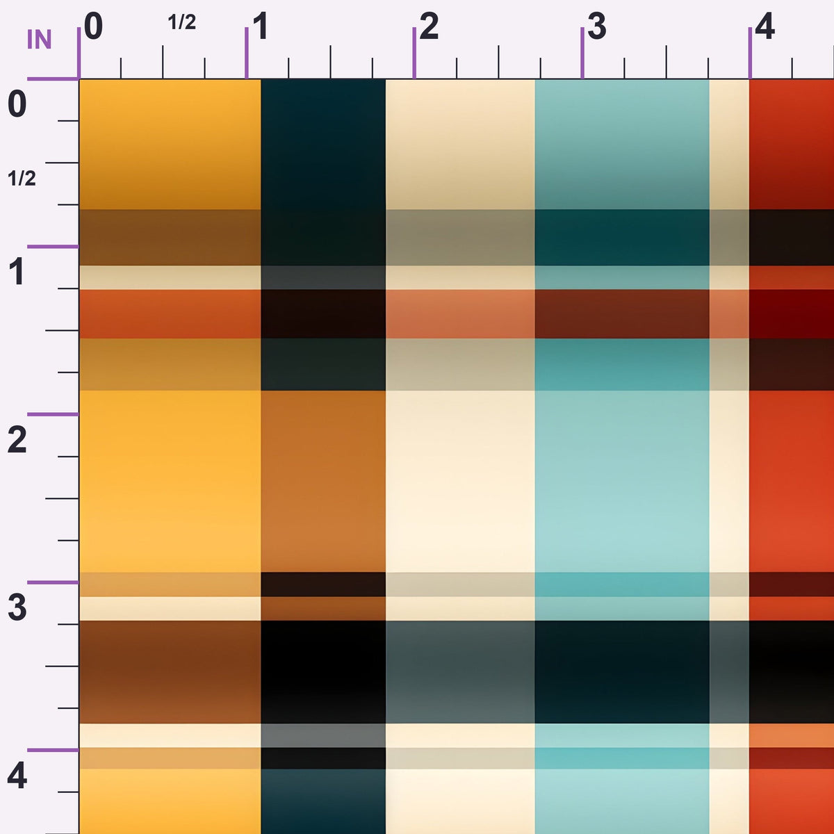 Sunset Tartan Pattern 3 Minky Fabric